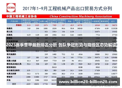 2025赛季意甲最新排名分析 各队争冠形势与降级区态势解读